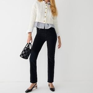 J.Crew Women's Black Vintage slim-straight corduroy pant Size 28, like new!